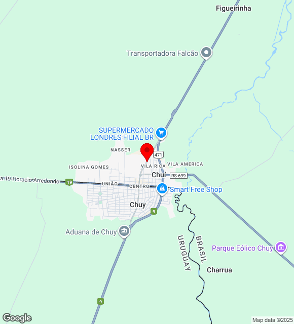 Mapa da localização
