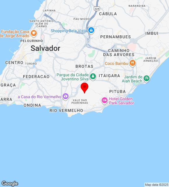 Mapa da localização
