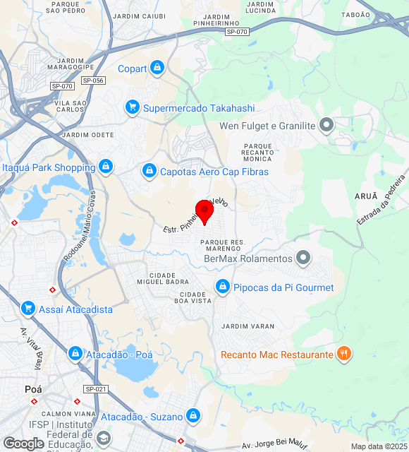Mapa da localização