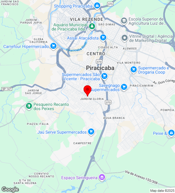 Mapa da localização