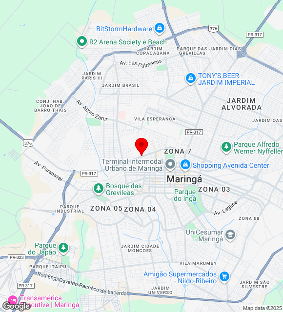 Mapa da localização