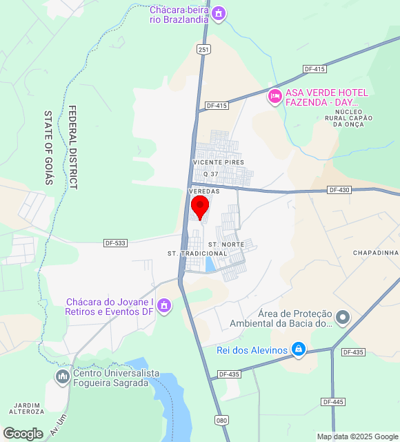 Mapa da localização