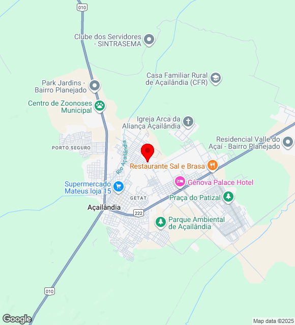 Mapa da localização
