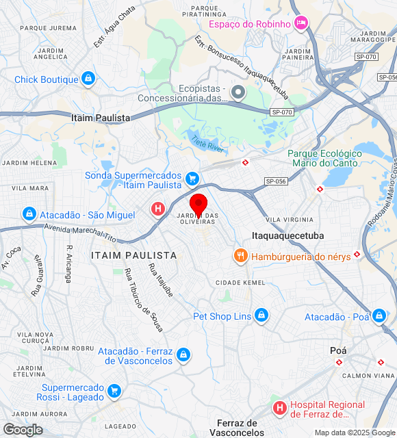 Mapa da localização