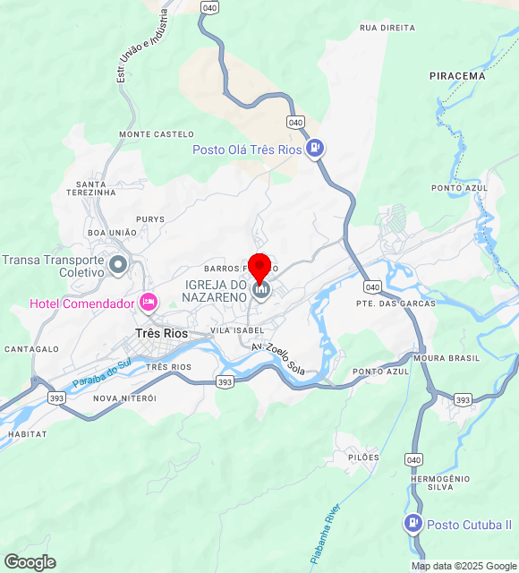 Mapa da localização