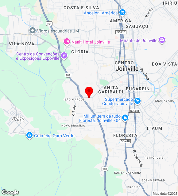 Mapa da localização