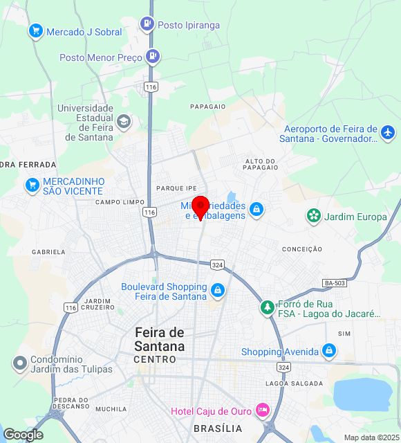 Mapa da localização