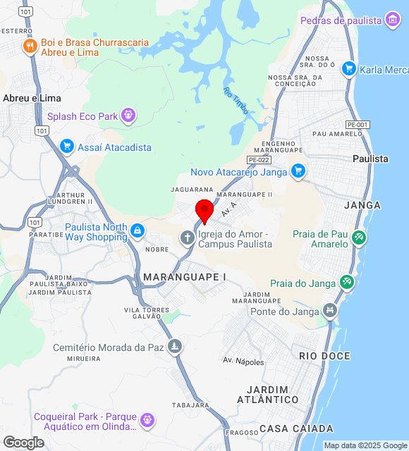 Mapa da localização