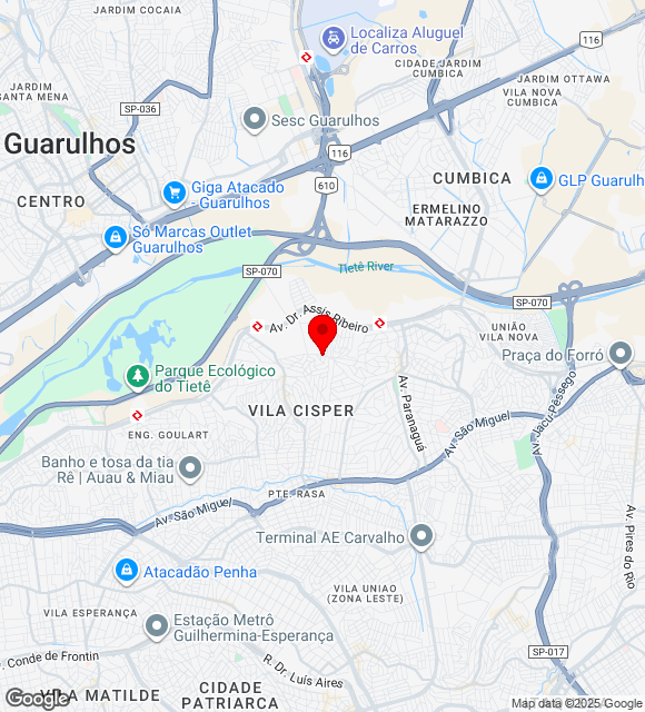 Mapa da localização