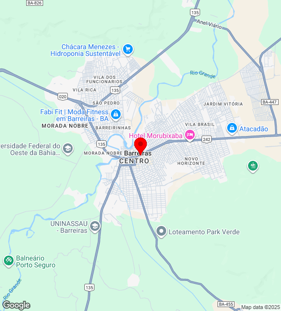 Mapa da localização