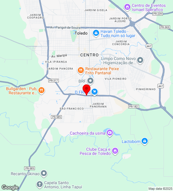 Mapa da localização