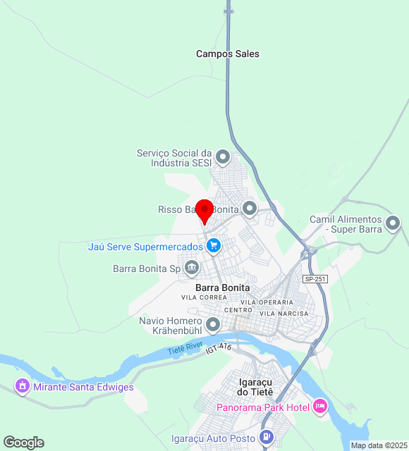 Mapa da localização