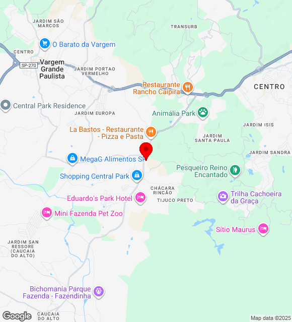 Mapa da localização