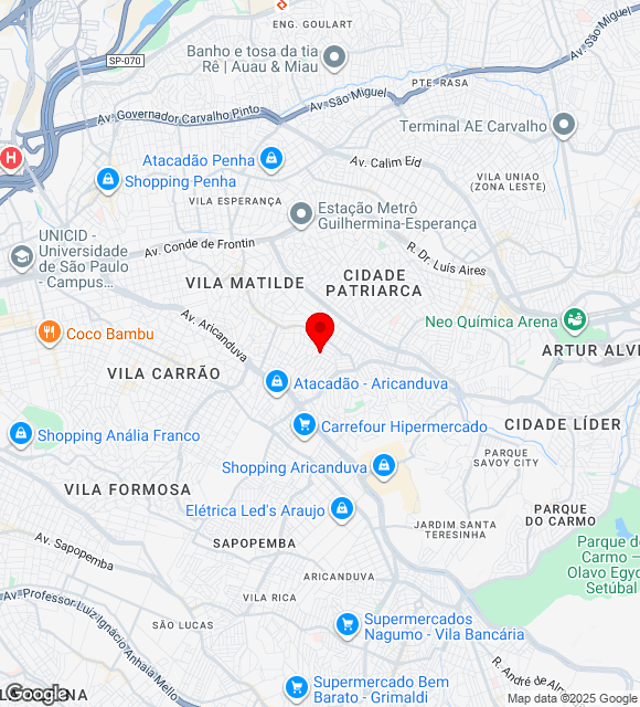 Mapa da localização