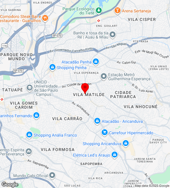 Mapa da localização