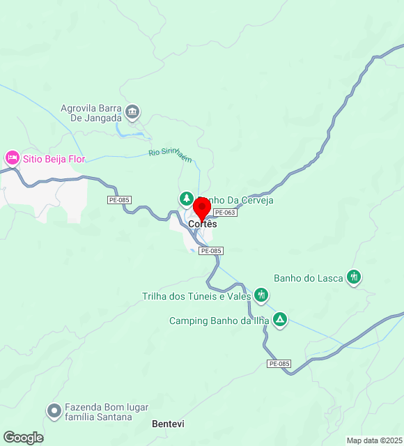 Mapa da localização