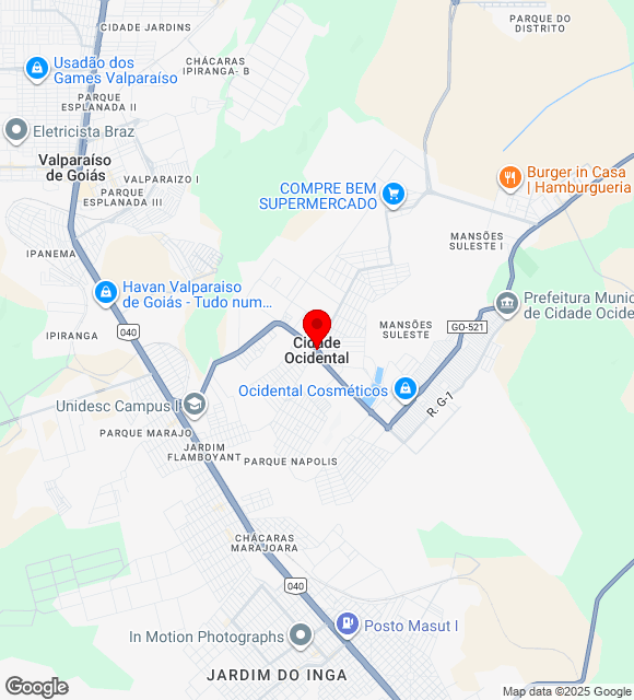 Mapa da localização