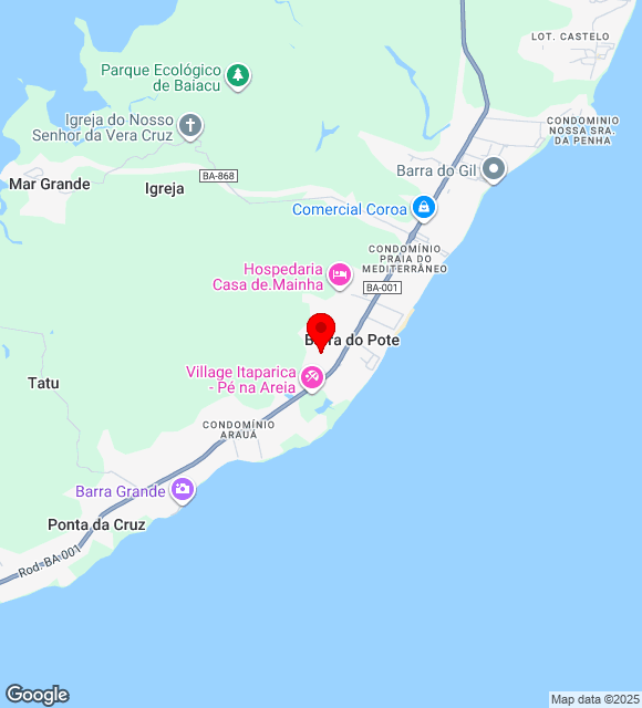 Mapa da localização