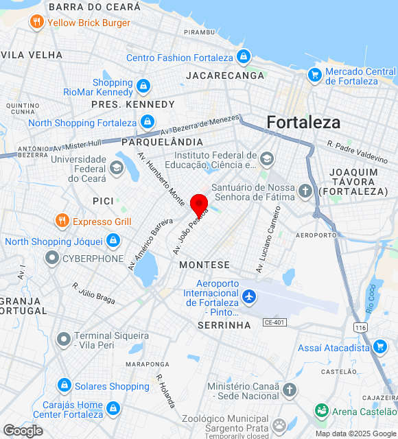 Mapa da localização