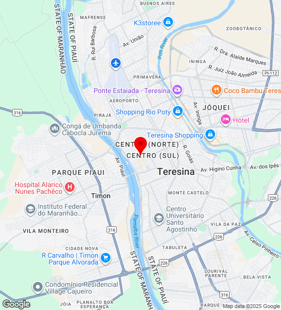 Mapa da localização