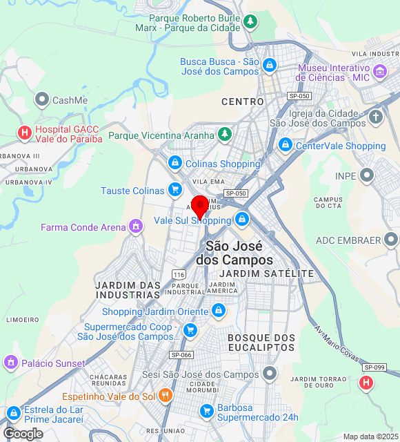 Mapa da localização