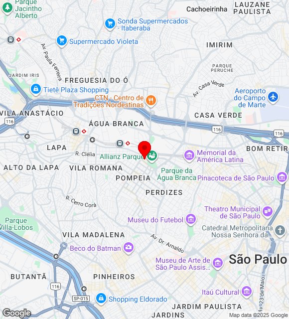 Mapa da localização