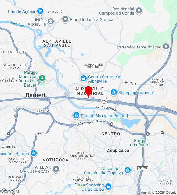 Mapa da localização