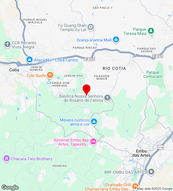 Mapa da localização