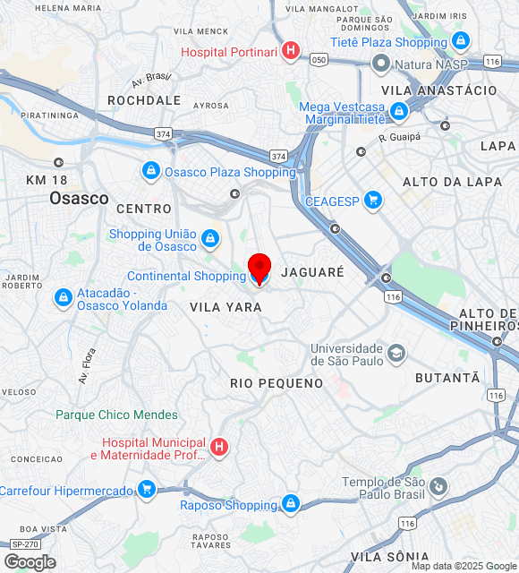 Mapa da localização