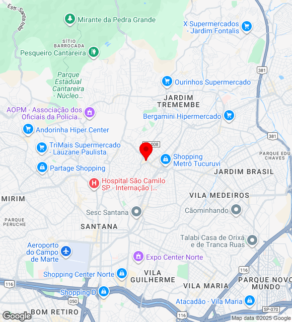 Mapa da localização