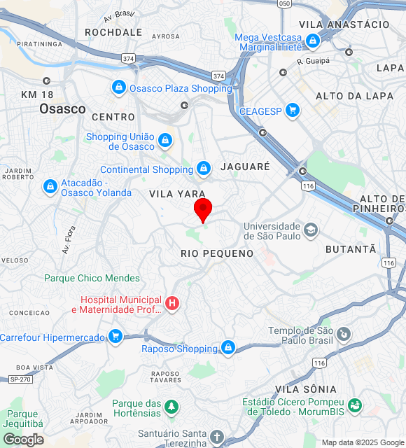 Mapa da localização