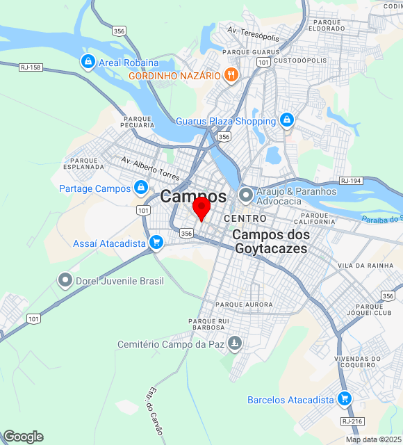 Mapa da localização