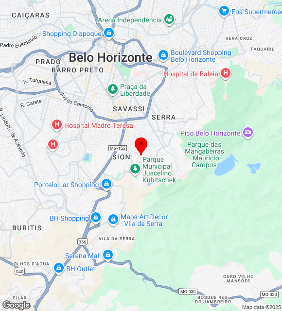 Mapa da localização