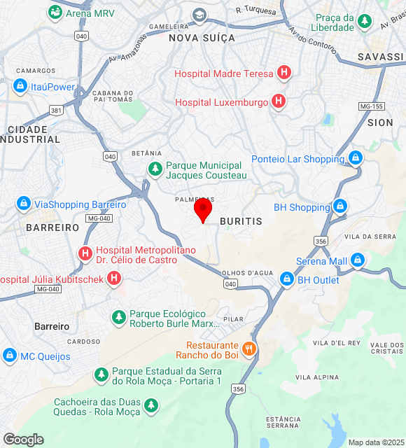 Mapa da localização