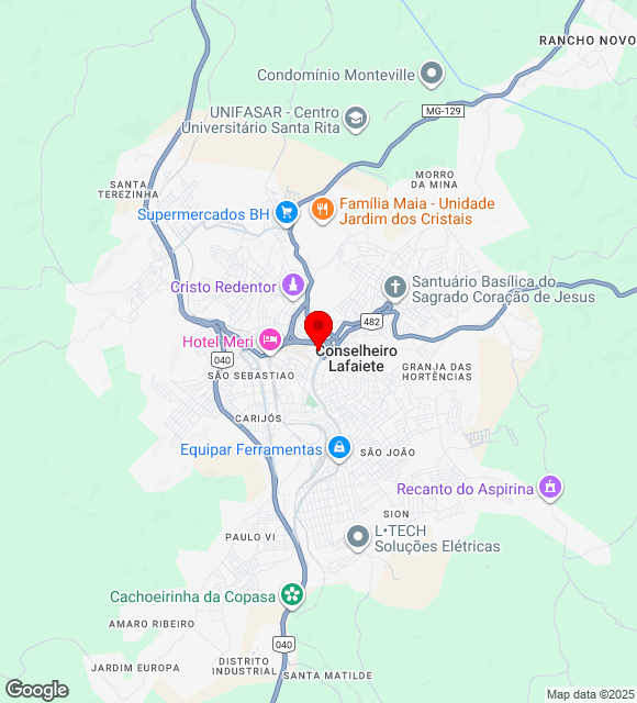Mapa da localização
