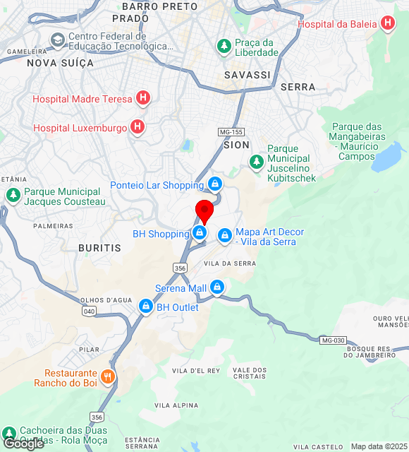 Mapa da localização