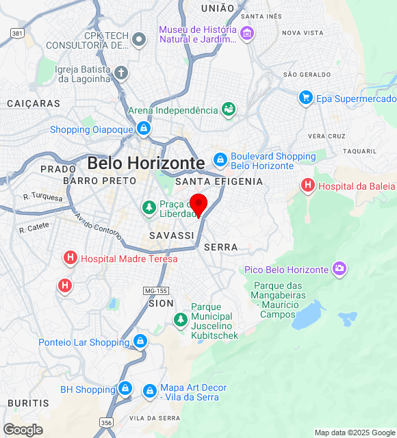 Mapa da localização