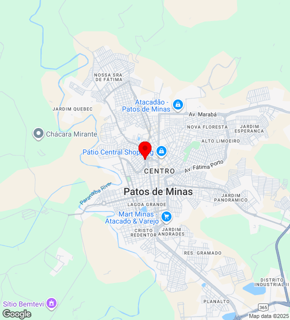 Mapa da localização