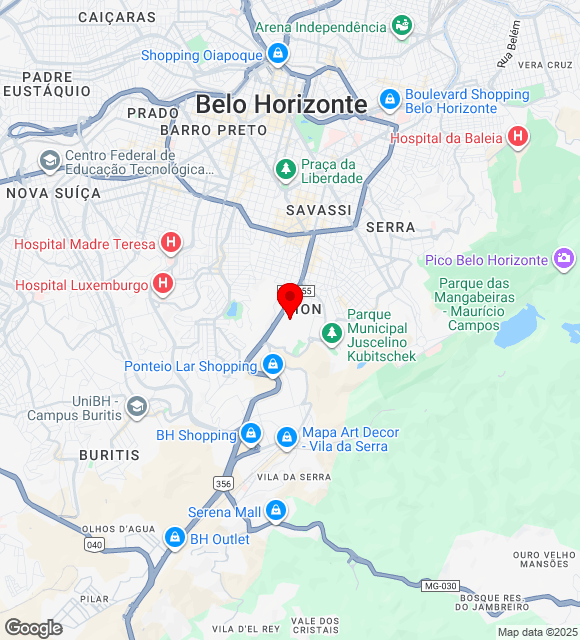 Mapa da localização