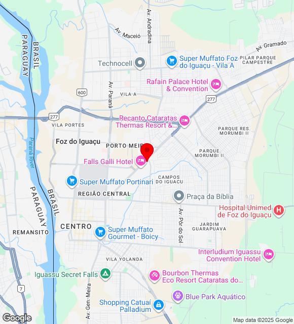 Mapa da localização