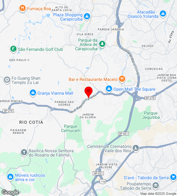Mapa da localização