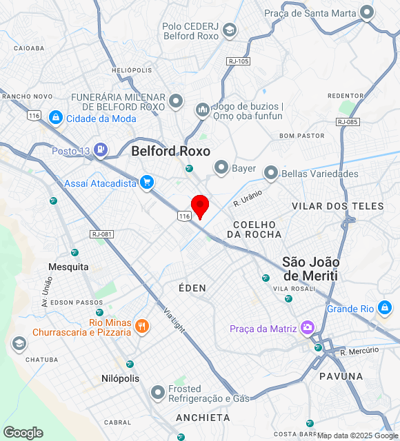 Mapa da localização