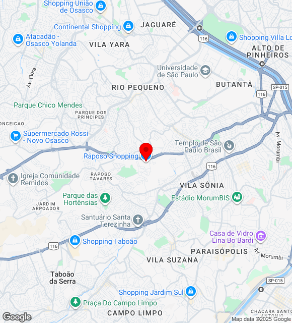 Mapa da localização