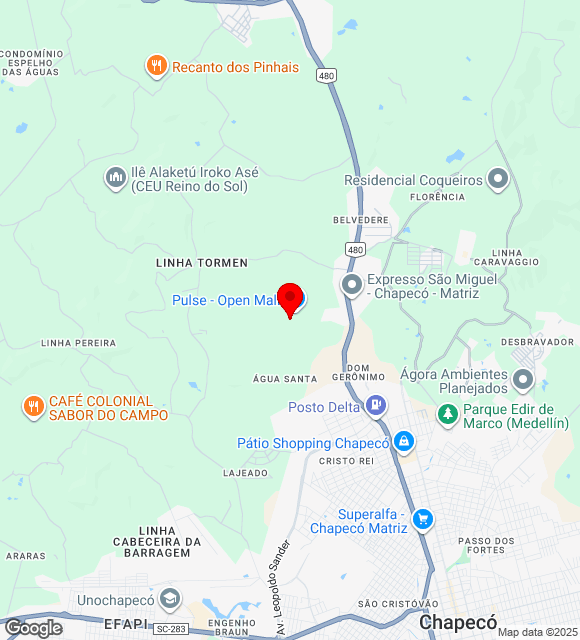 Mapa da localização