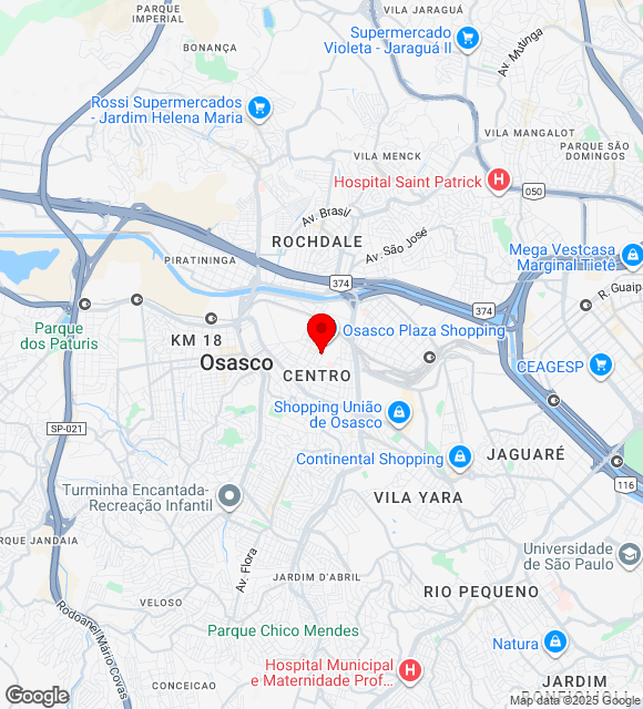 Mapa da localização