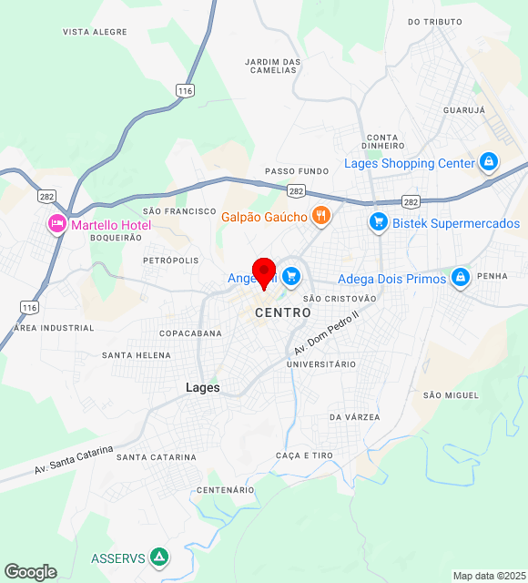 Mapa da localização
