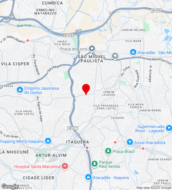 Mapa da localização