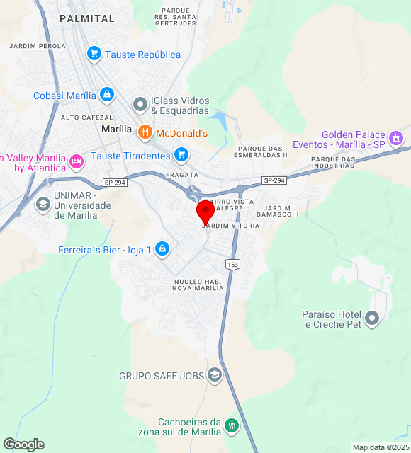 Mapa da localização