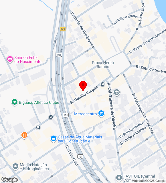 Mapa da localização
