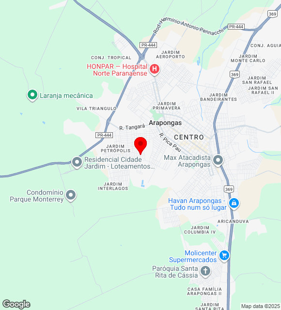 Mapa da localização